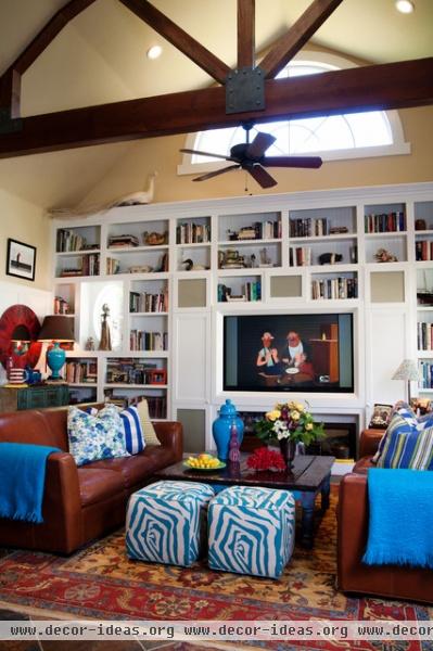 Colorful Ranch - eclectic - family room - los angeles