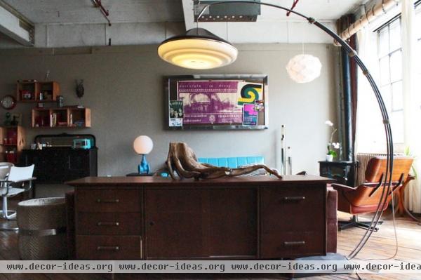 My Houzz: Vintage finds in funky Montreal artists' loft - eclectic - living room - montreal