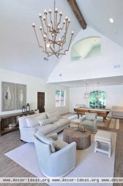 A new Pool house in North Atlanta - eclectic - family room - atlanta