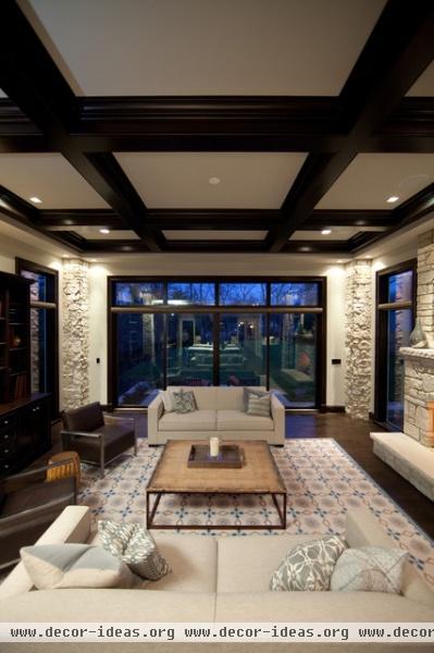 Oakley Home Builder - contemporary - living room - chicago