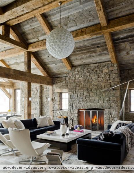 Rustic Redux - modern - living room - jackson