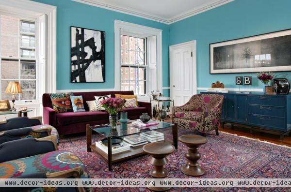 New York Townhouse Renovation - eclectic - living room - new york