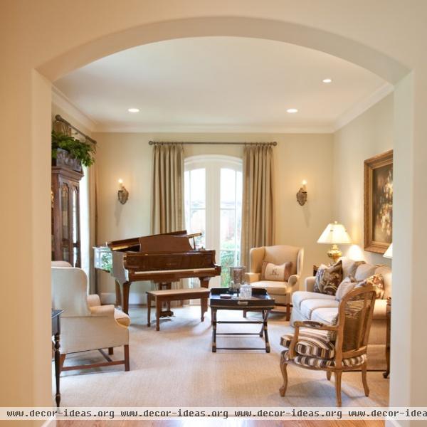 French Country - traditional - family room - houston