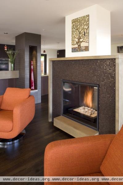 Fireplace - modern - living room - san francisco