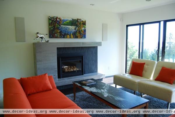 custom fireplace - contemporary - family room - vancouver