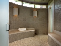 Pool House & Wine Cellar - modern - bathroom - nashville