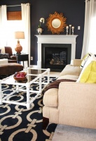 Our Navy Living Room - eclectic - living room - charlotte