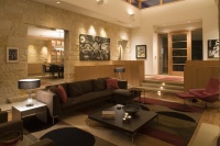 Basin Ledge Residence - contemporary - living room - austin