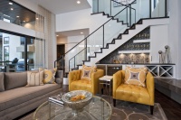 Neo-Prairie Style Parade Home - eclectic - living room - austin