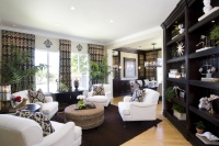 Living Room Dining Room with modern / traditional styling - traditional - family room - san diego