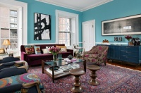 New York Townhouse Renovation - eclectic - living room - new york