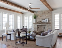 Shelter Island Beach House - traditional - living room - new york