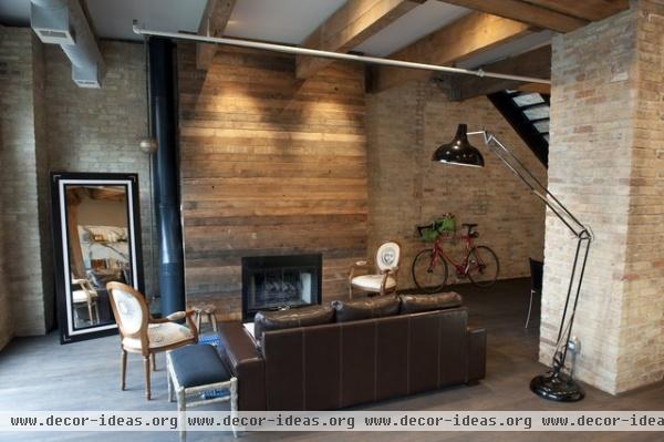 Erie Loft - eclectic - living room - chicago