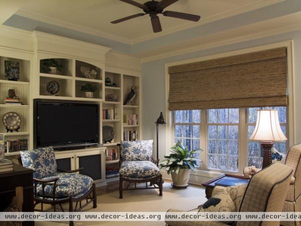 Coastal Den - eclectic - family room - charlotte