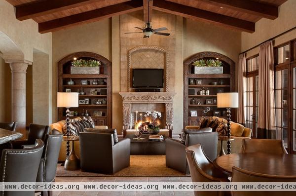 Refined European Estate - traditional - living room - phoenix