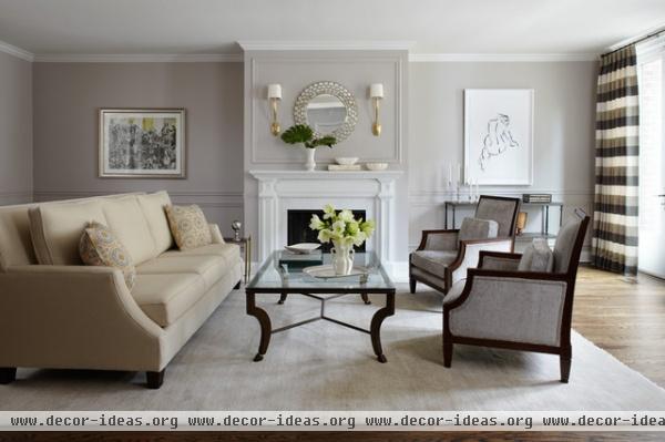 City Townhome - traditional - living room - chicago