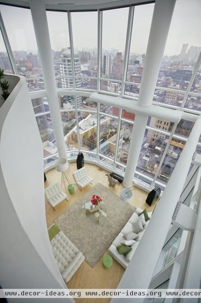 Chelsea Duplex Penthouse - modern - living room - new york