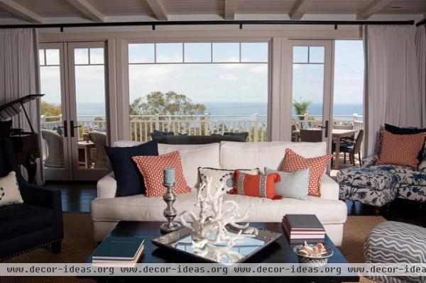 Laguna Cottage - traditional - living room - los angeles