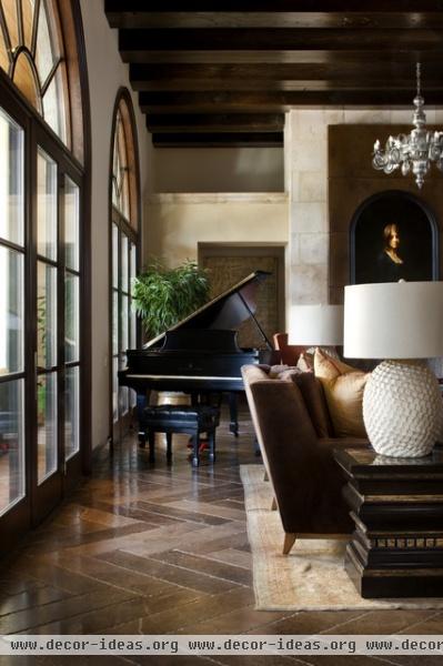 Spanish Oaks Hacienda - mediterranean - living room - austin