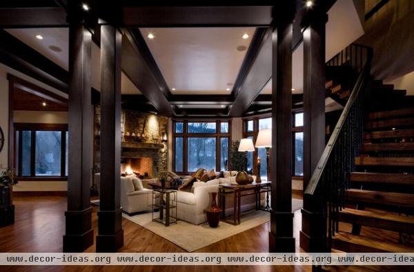 River Bend Ranch - traditional - living room - salt lake city