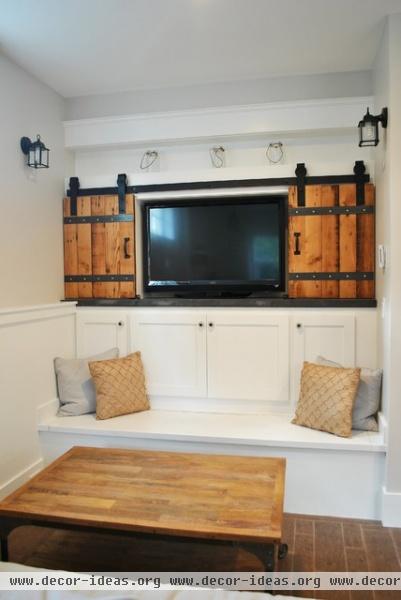 Backyard Cottage - traditional - media room - seattle