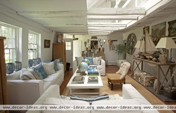 Rooms to Inspire by the Sea by Annie Kelly beach homes houses - traditional - living room - new york