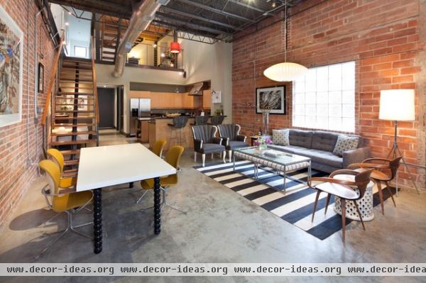 Midtown Loft - eclectic - living room - houston