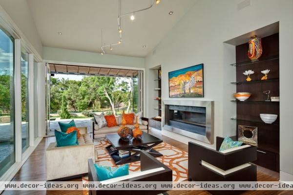 East Living Room in Spanish Oaks - contemporary - living room - austin