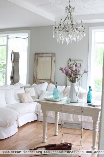 Dreamy Whites - eclectic - living room - other metro