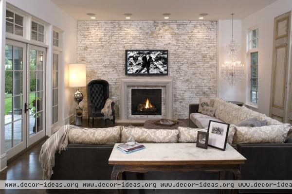 Hollywood Chic Living Room - eclectic - family room - minneapolis