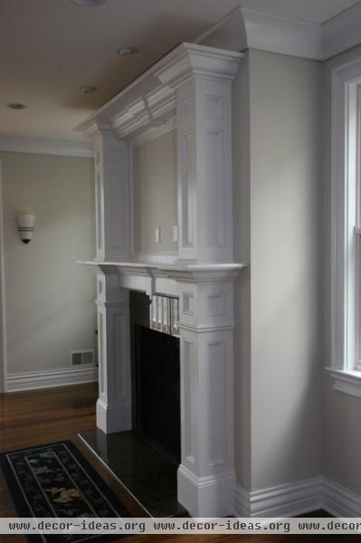 Custom Fireplace mantles, build-ins - traditional - living room - new york