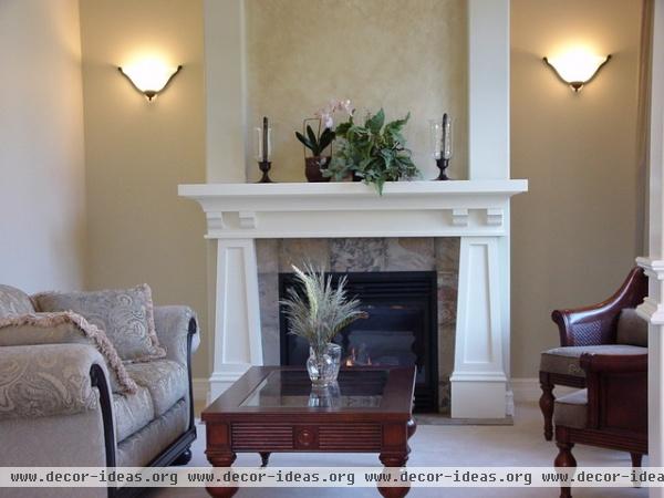 Craftsman Mantel - traditional - living room - vancouver