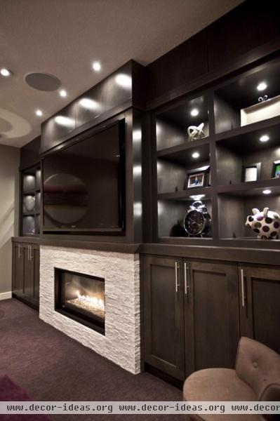 May Basement Renovation - contemporary - media room - calgary