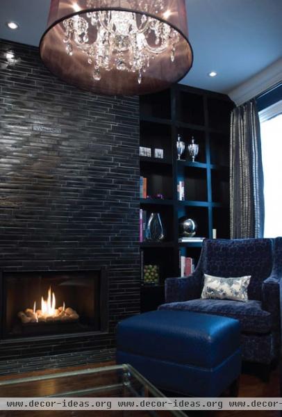 Black & Navy Elegance - eclectic - living room - toronto