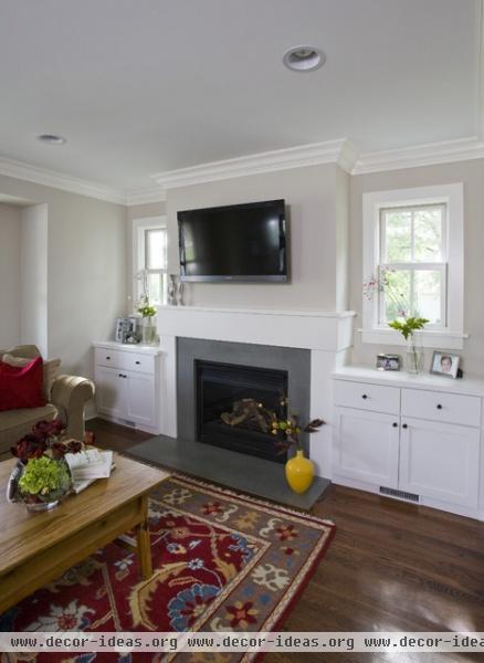 Family Room Fireplace & Built Ins - traditional - family room - chicago