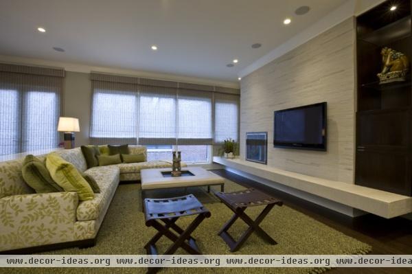 Honore-Transitional Family Room - contemporary - family room - chicago