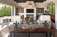 Den opens to the Pacific Ocean - mediterranean - family room - los angeles