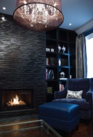 Black & Navy Elegance - eclectic - living room - toronto