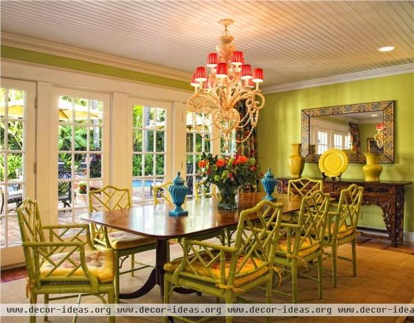 Dramatic Transitional Dining Room by Jacquelyn Armour