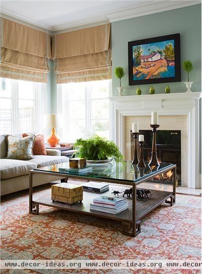 Casual Traditional Living Room by Jeffrey and Deborah Fisher