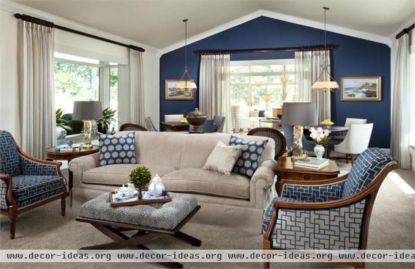 Sunny Traditional Living Room by Starr Miller