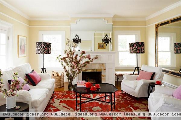 Cozy Transitional Living Room by Jessica Helgerson