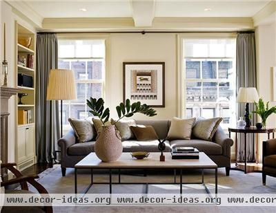 Sunny Transitional Living Room by Glenn Gissler