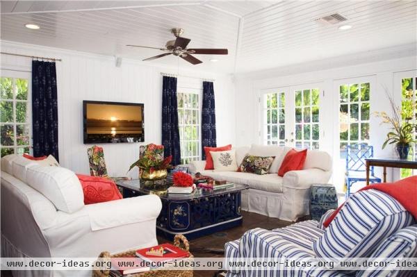 Light Transitional Family Room by Jacquelyn Armour