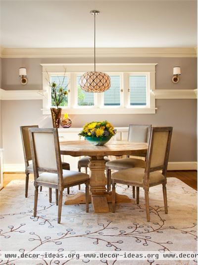 Casual Transitional Dining Room by Garrison Hullinger