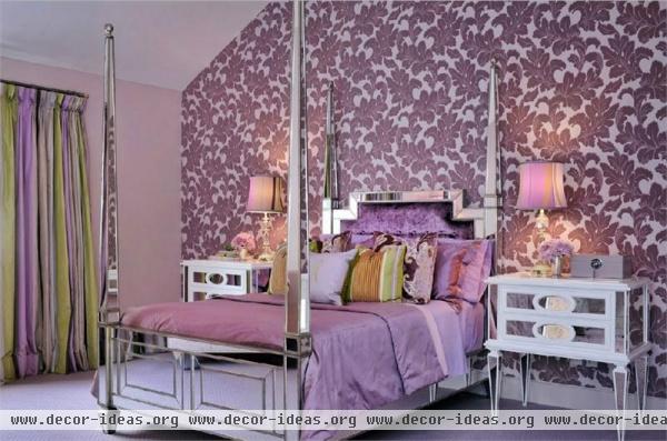 Dramatic Transitional Bedroom by Diane Guariglia