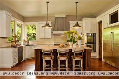 Open Transitional Kitchen by Garrison Hullinger