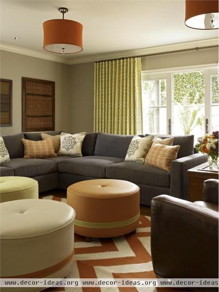 Homey Transitional Living Room by Tineke Triggs