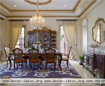 Formal Traditional Dining Room by Lori Dennis