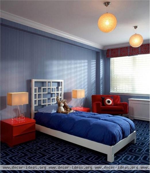 Cozy Contemporary Kid's Room by Evelyn Benatar